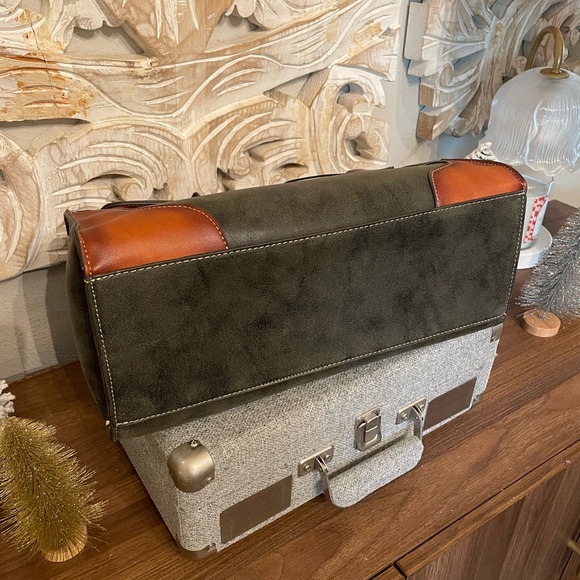 NWOT Hema Zhuofan Dark Grey and Cognac Brown Shoulder/Handbag Purse - Picture 3 of 4